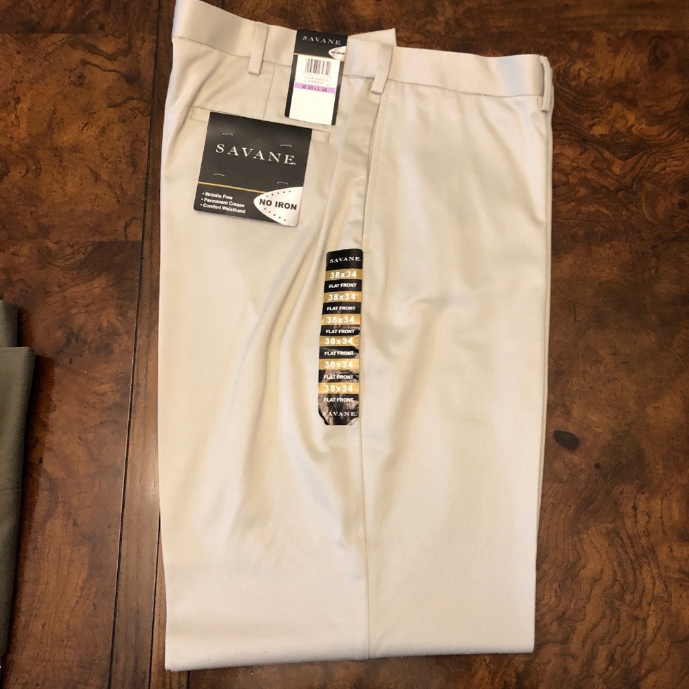 Savane Motion Flat Front 38x34 BRAND NEW W.T.